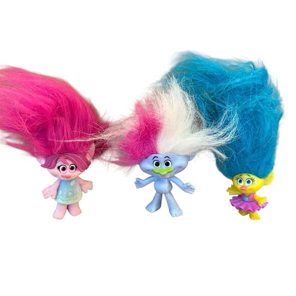 Troll Toy Figures Lot Of 9 Various Sizes Including Singing Troll Hasbro - Picture 3 of 5